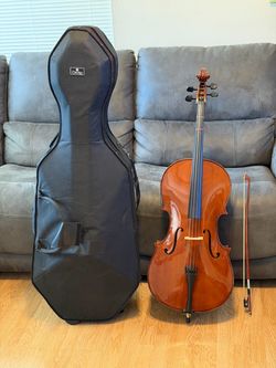 Cecilio CCO-200 Cello Handmade 1/2 Size Solid Wood with bow & hardcase