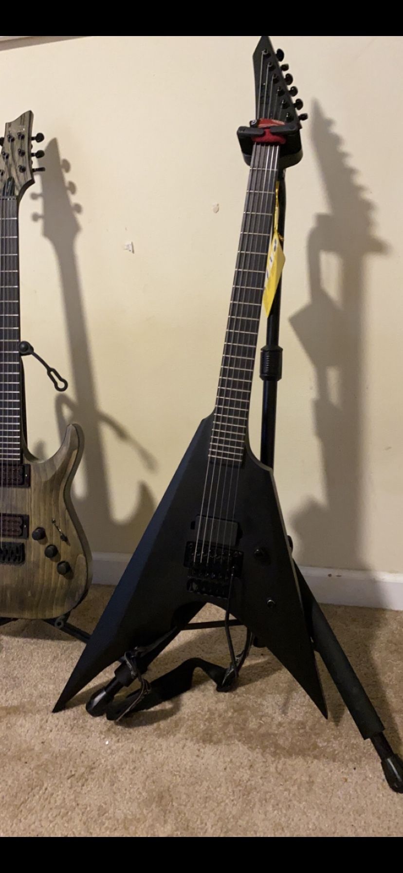 EST LTD Black Metal Arrow 6 String Guitar