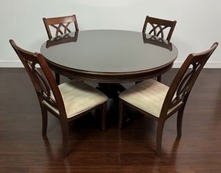 Mahogan pply Dining Room Table w/ 2 End Table and Coffee Table