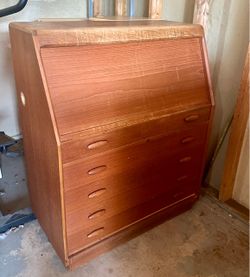 Vintage Dyrlund Teak Secretary Desk