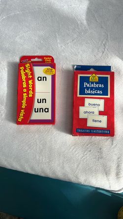 Spanish sight word flash cards bundle