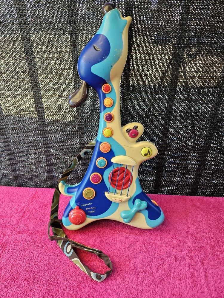 B Toys B Woofer Hound Dog Musical Guitar 3 Play Modes - Blue Dog Guitar