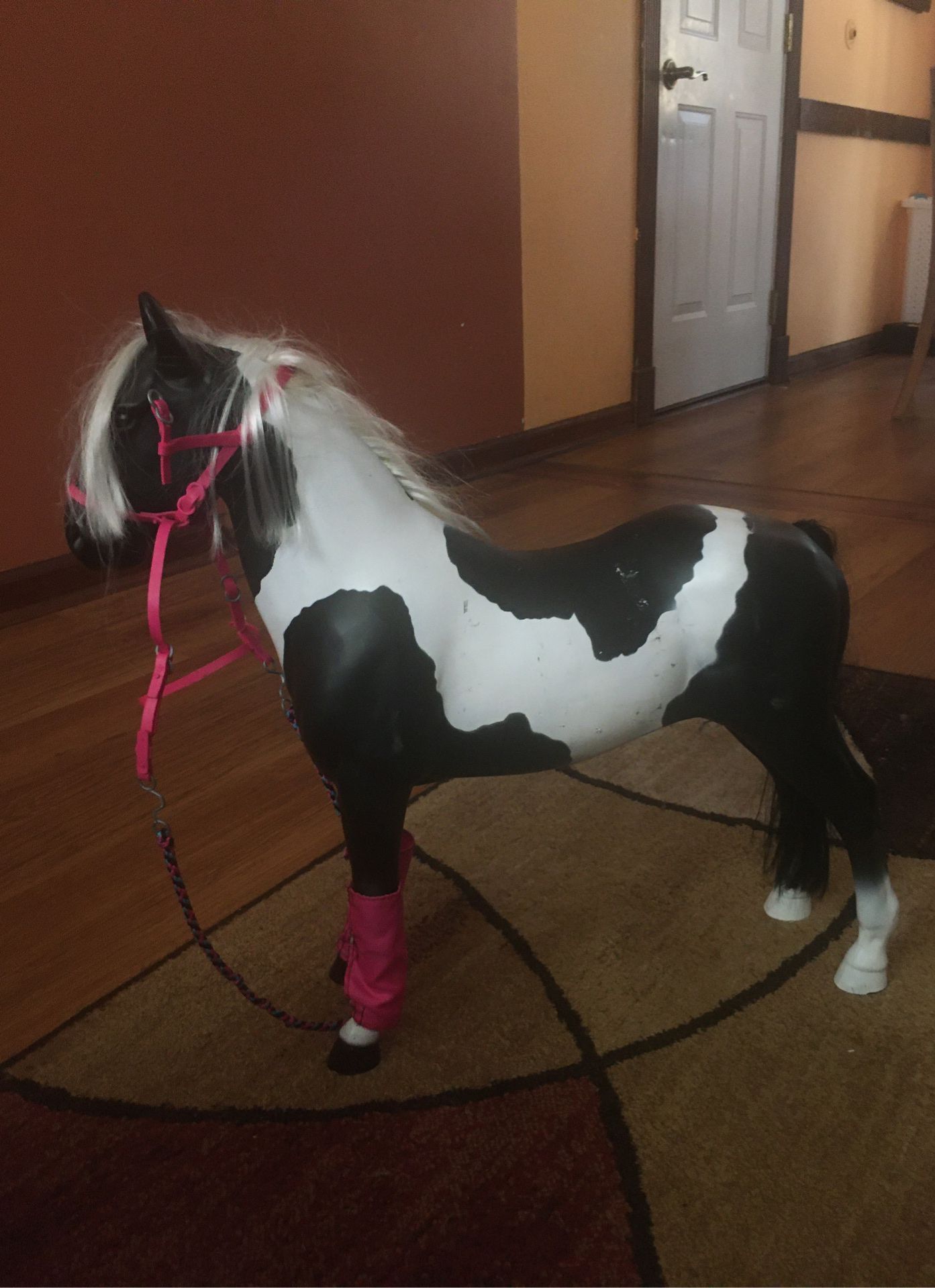 Black and white Horse for American girl doll
