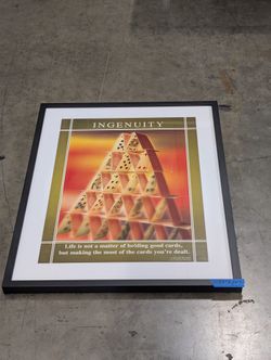 INGENUITY Playing Card Pyramid Framed Art
