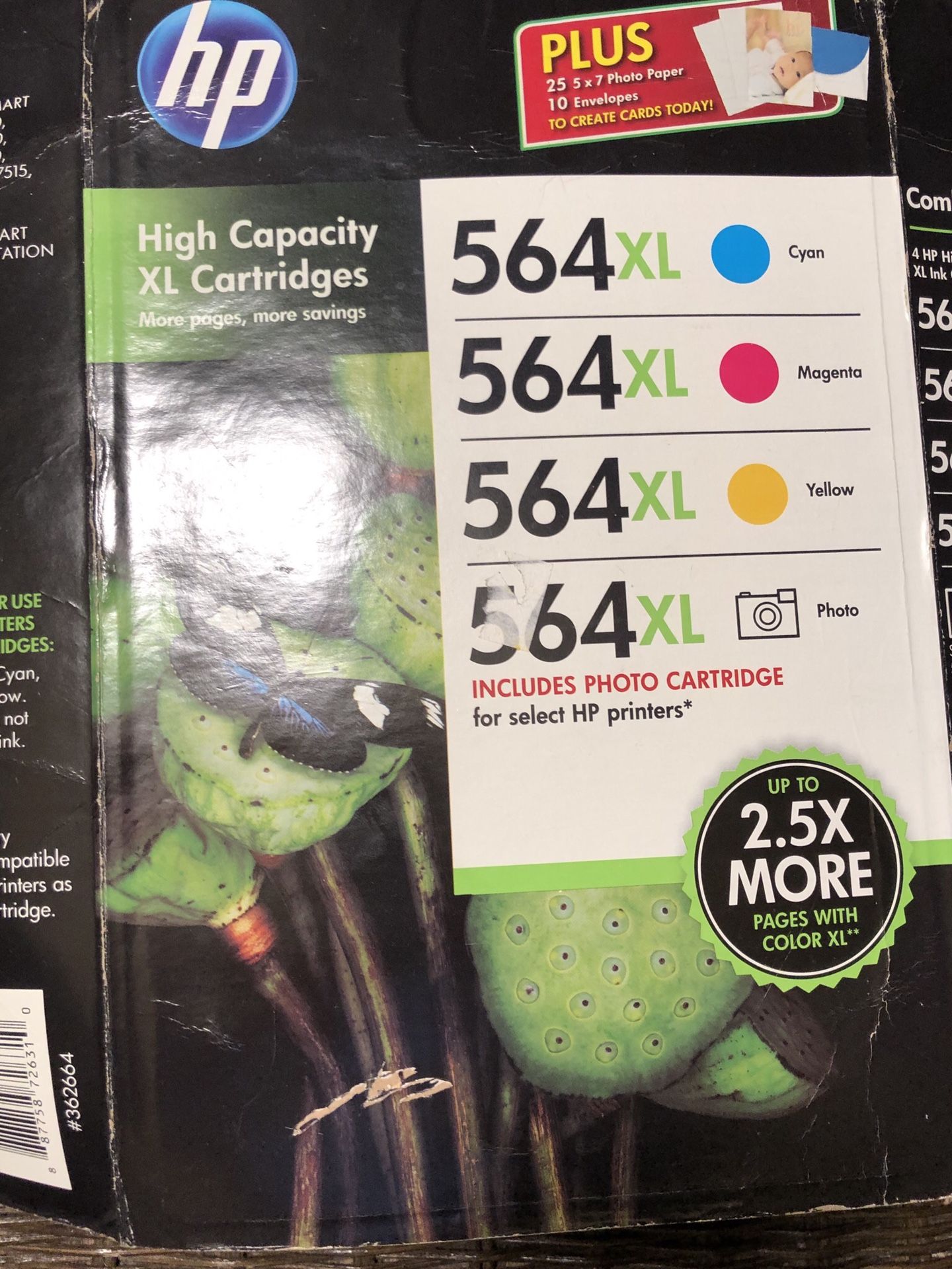 HP 564XL Ink 4Pack Exp 6/16 NIB New Sealed