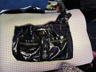 Baby Phat Black Patent Leather Shoulder Bag