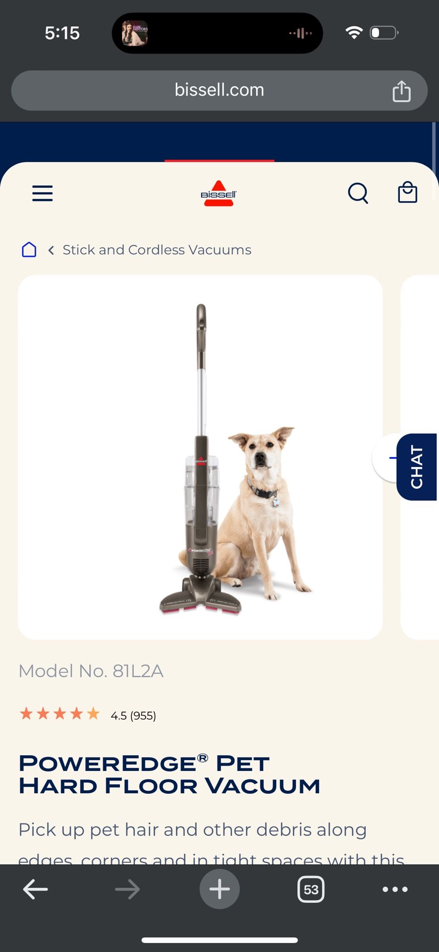Bissell PowerEdge® Pet Hard Floor Vacuum