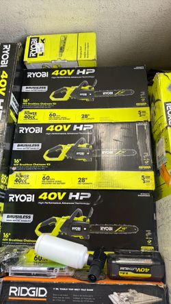 Ryobi 16 inch chainsaw with battery and charger