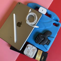 Apple IPad 6th Generation (9.7” Retina / Touch ID) 32GB with kids protective case, Pen & Accessories 