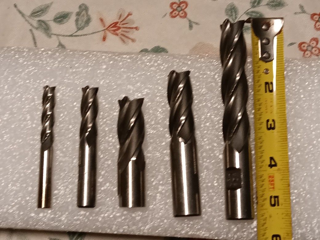 End Mills Lot Of 5