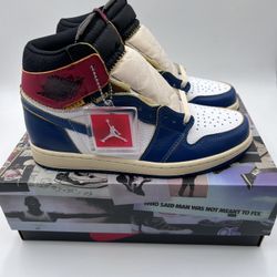 Storm Blue Union Jordan 1 High Top 
