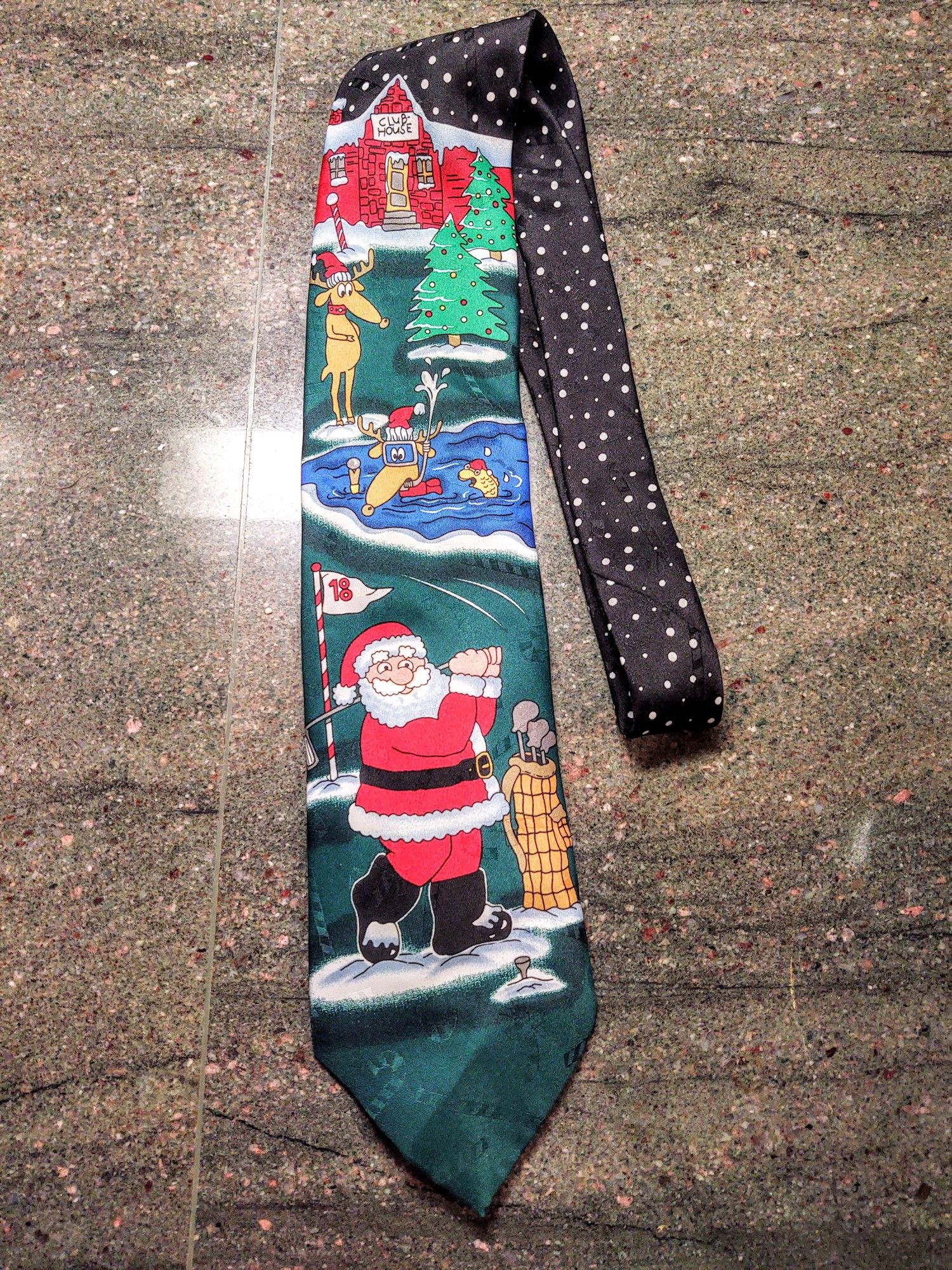 Vintage Yule Tie Greetings Christmas Men's Tie