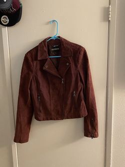 Women’s Express Sued Jacket Size Medium In Brown Color 