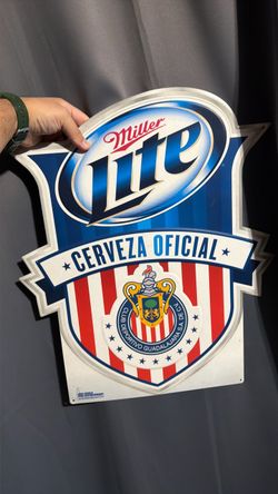Miller Lite Chivas Guadalajara Metal Sign