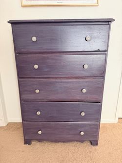 Chest Of (5) Drawers - Purple Wash