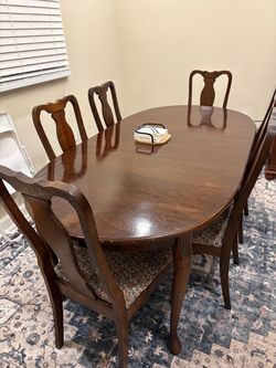 Dining room table and chairs