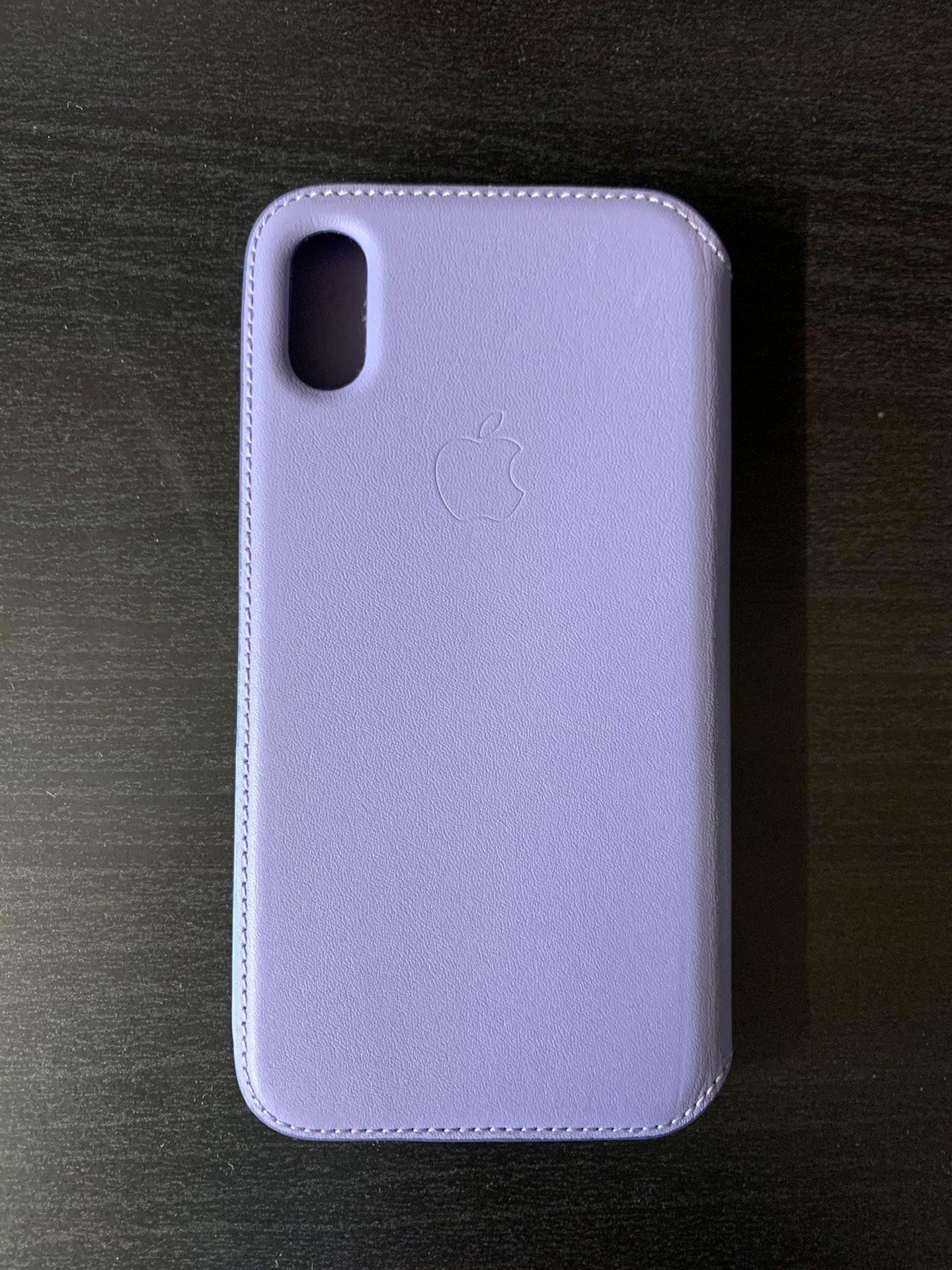 Apple iPhone XS Leather Folio Case - Lilac