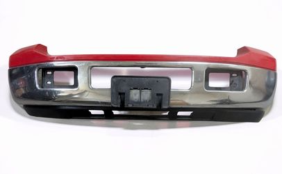 Ford Super Duty Front Bumper F-250 F-350 F-450 F-(contact info removed)-2007 OEM Style Steel Chrome and Red
