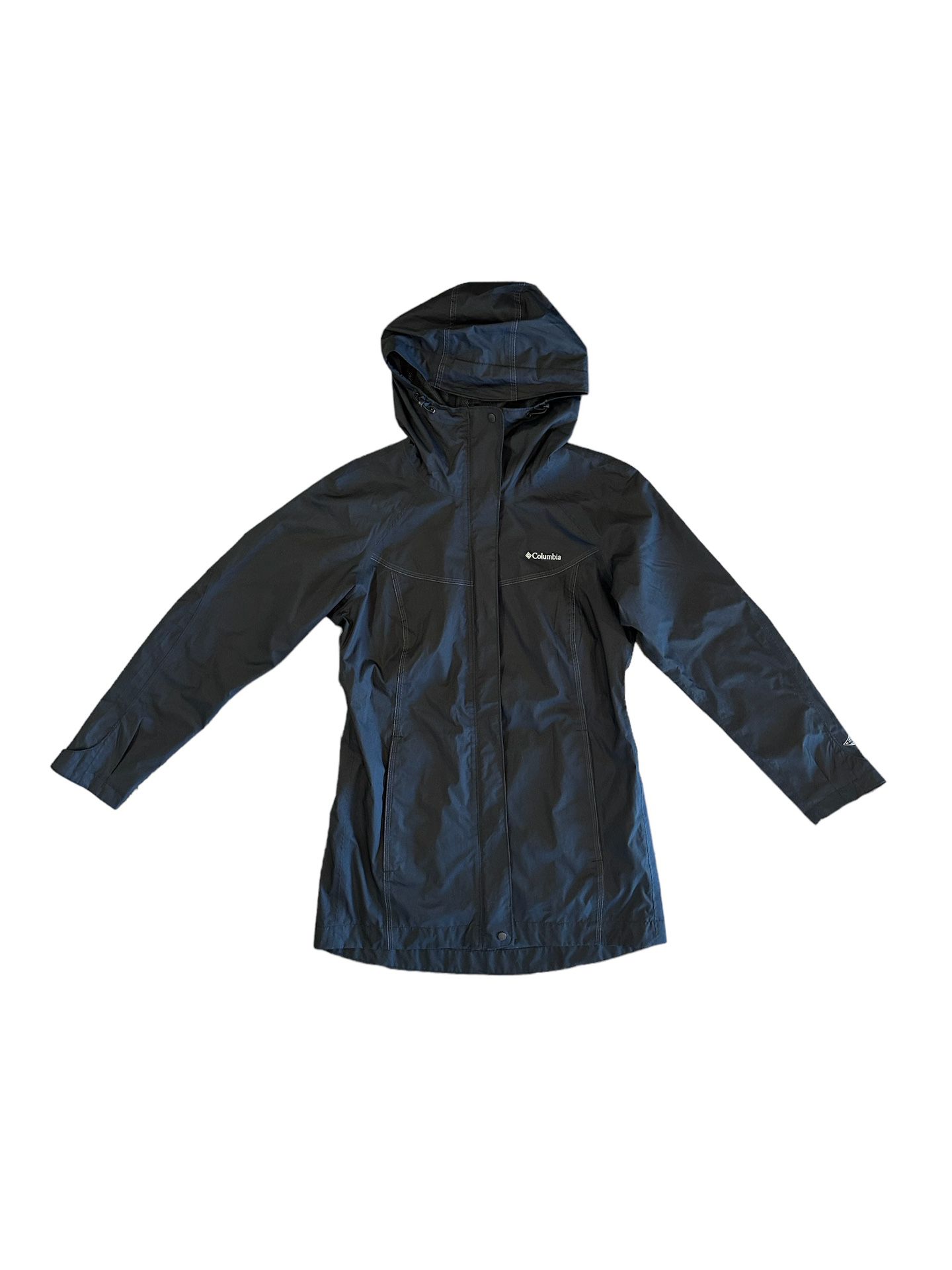 Columbia Omni Tech Women’s Black Jacket Hooded Waterproof Breathable Size Small