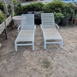 2 mid century modern chaise pool chairs resort quality 