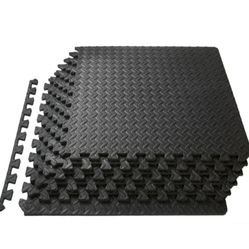 ProsourceFit Puzzle Exercise Mat, 1/2" Thick EVA Foam Interlocking Tiles