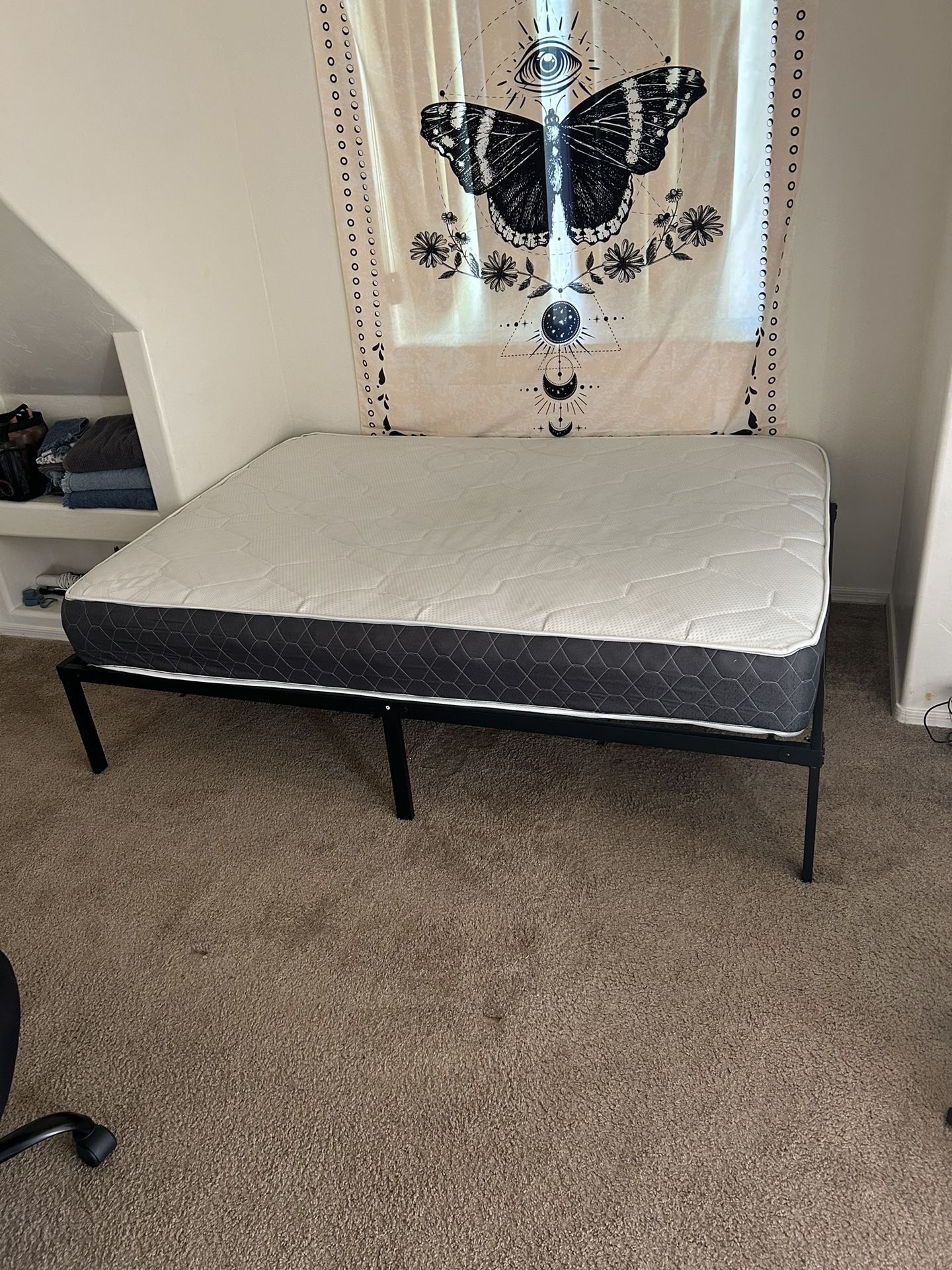 Full mattress and bed frame