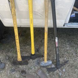 Pick Mattock ($20 each) hammer ($25 Each)