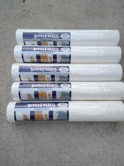 White Paintable Wallpaper 6 Rolls