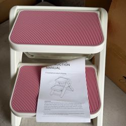 Foldable Toddler Step Stool for Bathroom Sink - 2-Step Kids Stool for Potty Training, Kitchen Counter & Bedroom, Sturdy Non-Slip Child Safety Stool He