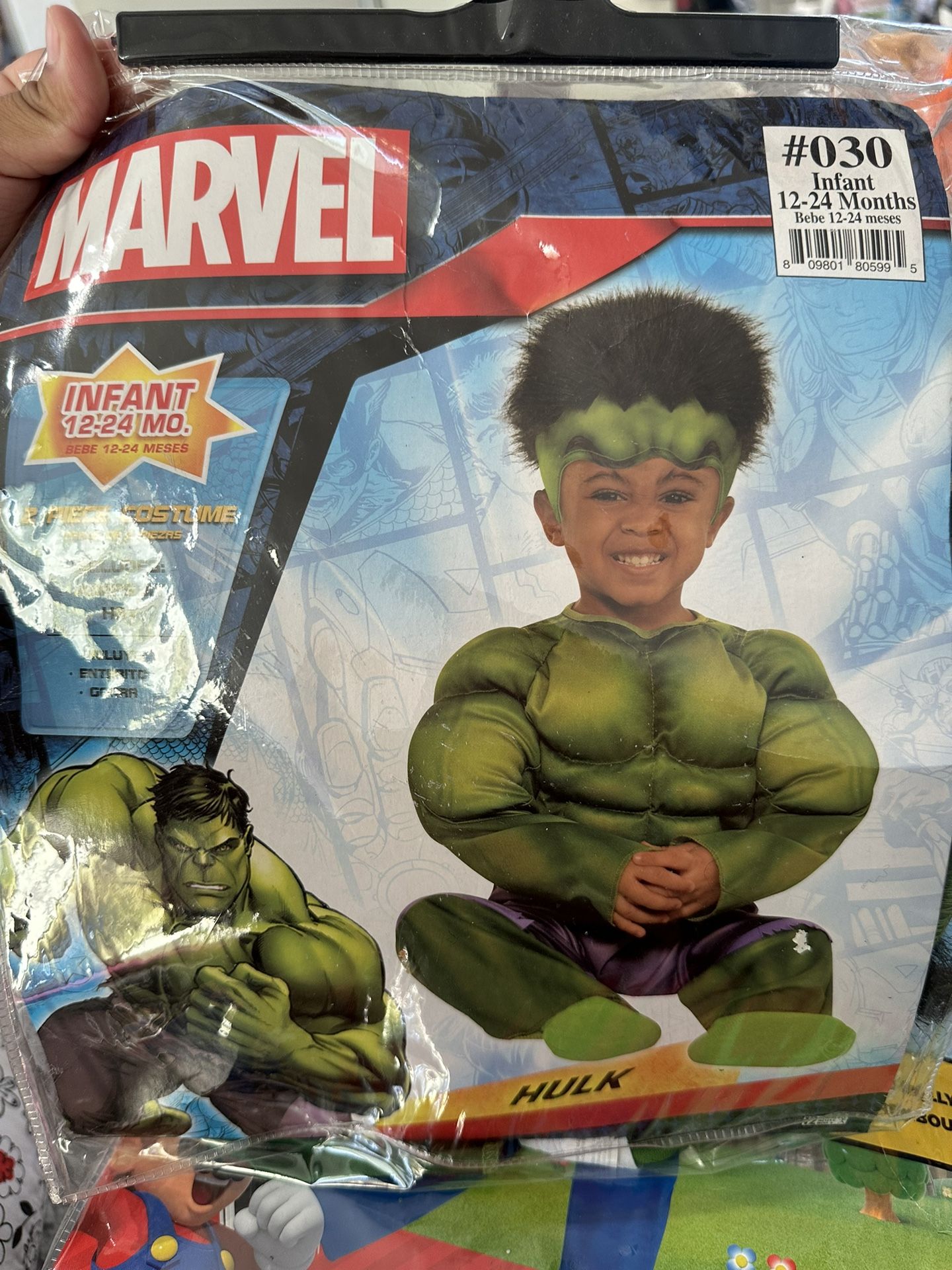 Hulk Costume Infant 12-24m