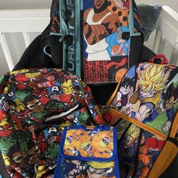 Used Book Bags And 1 Lunch Bag