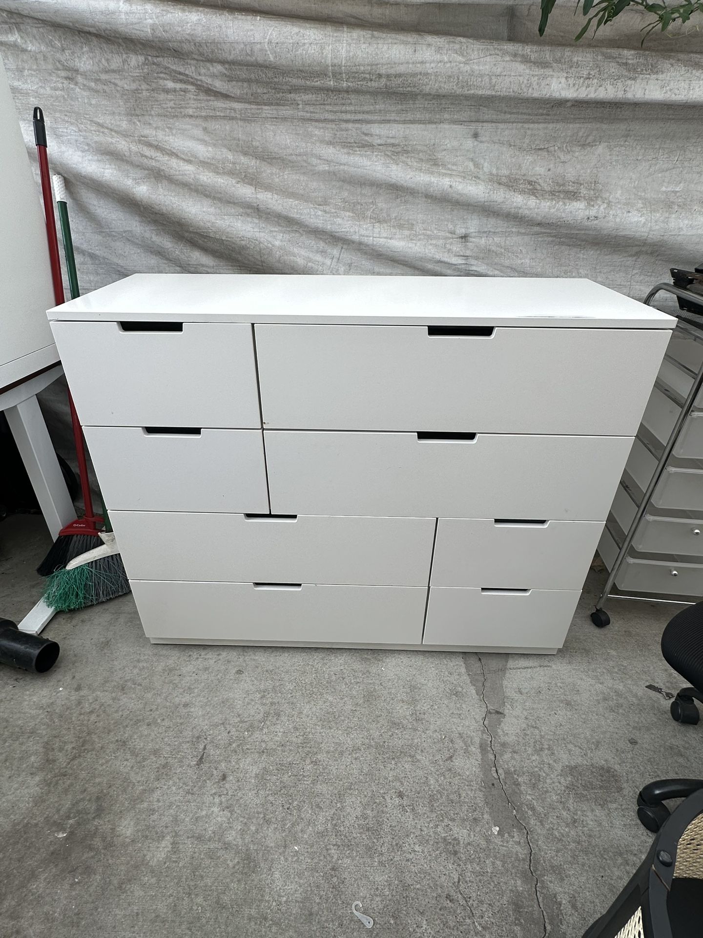 White IKEA NORDLI Dresser
