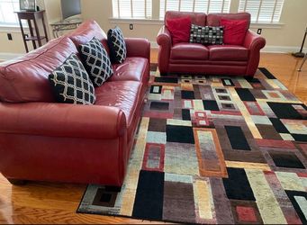 Real Leather Sofas Set