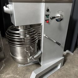 60 Quart Mixer Univex Planetary Floor Model With Stainless Steel Bowl Flat Beater Spiral Dough Hook Wire Whisk Whip Commercial Heavy Duty Pizza Dough 