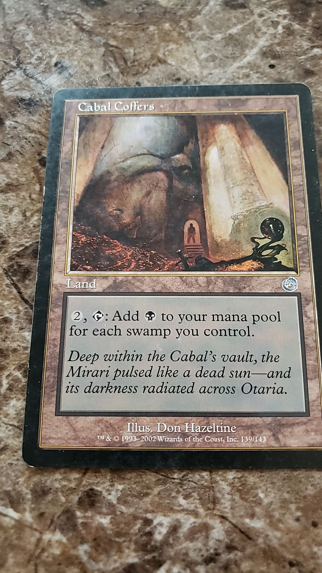 Magic the gathering card, cabal coffers