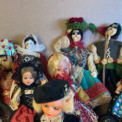 Souvenir Dolls From  Many Travels From Different Countries 