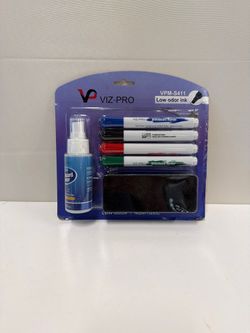 VIZ-PRO Dry Erase Set with Cleaner and Eraser