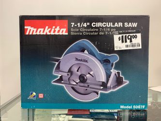 Makita 7-1/4 in. 15 Amp Corded Circular Saw with Dust Port 2 LED Lights 24T Carbide Blade Left Sided Brand New