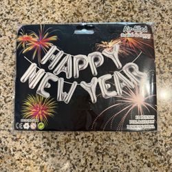 Happy New Year Ballon Banner