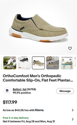 Orthofeet Canvas Sneaker size 11.5 US