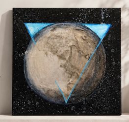 Moon & Water Element - energy painting - 8’’ х 8’’