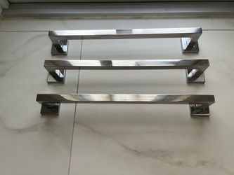 3-Towel Bars - Chrome, 19", Modern, Brass ( Price for all)
