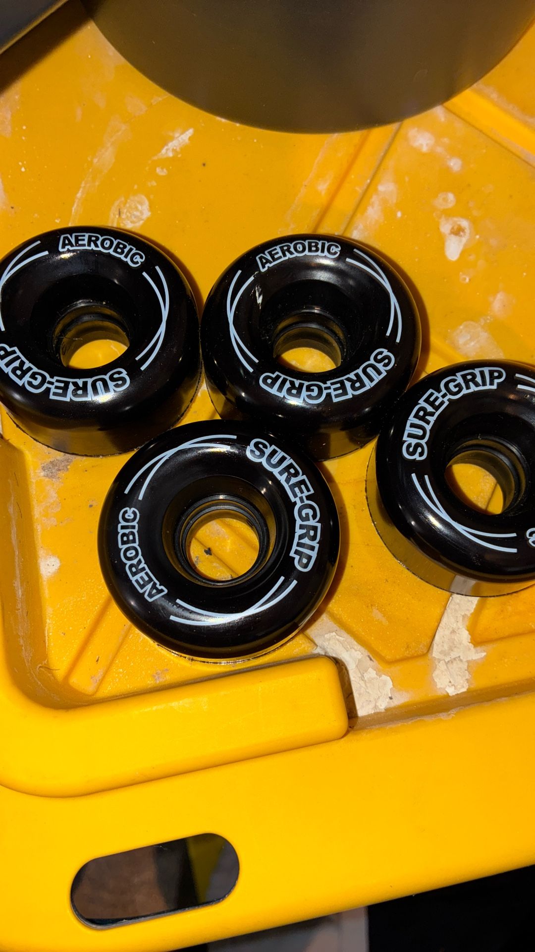 4 Sure Grip Black Roller Derby Wheels New