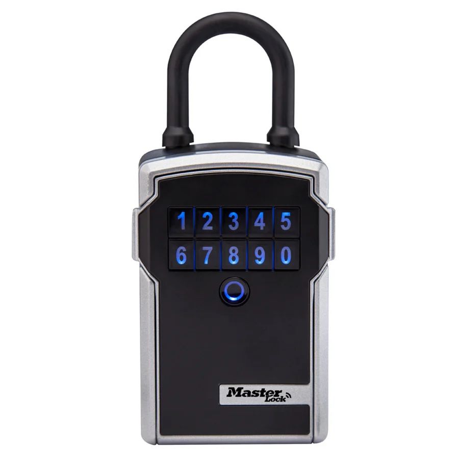 Portable Bluetooth® Lock Box for Keys, Metal, 3-1/4 in - 7- 13/64 in x 9
