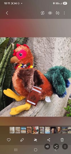 Hawaiian Collectibles Passport "Kahu Moa Nui" Chicken Plush 13"