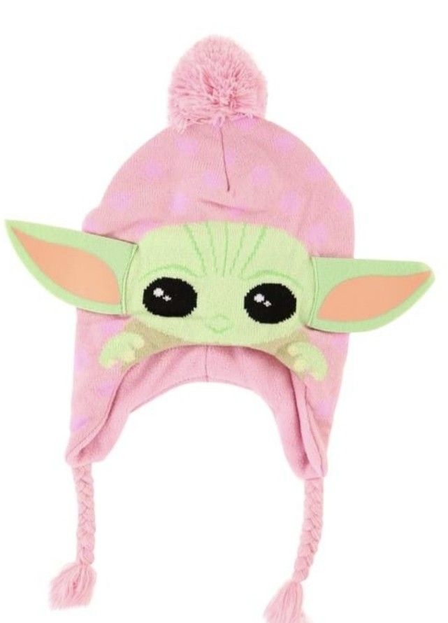 Baby Yoda GROGU Pink Hat And Glove Set