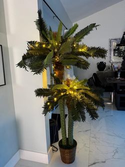 Large Artificial Palm Tree with LED Lights