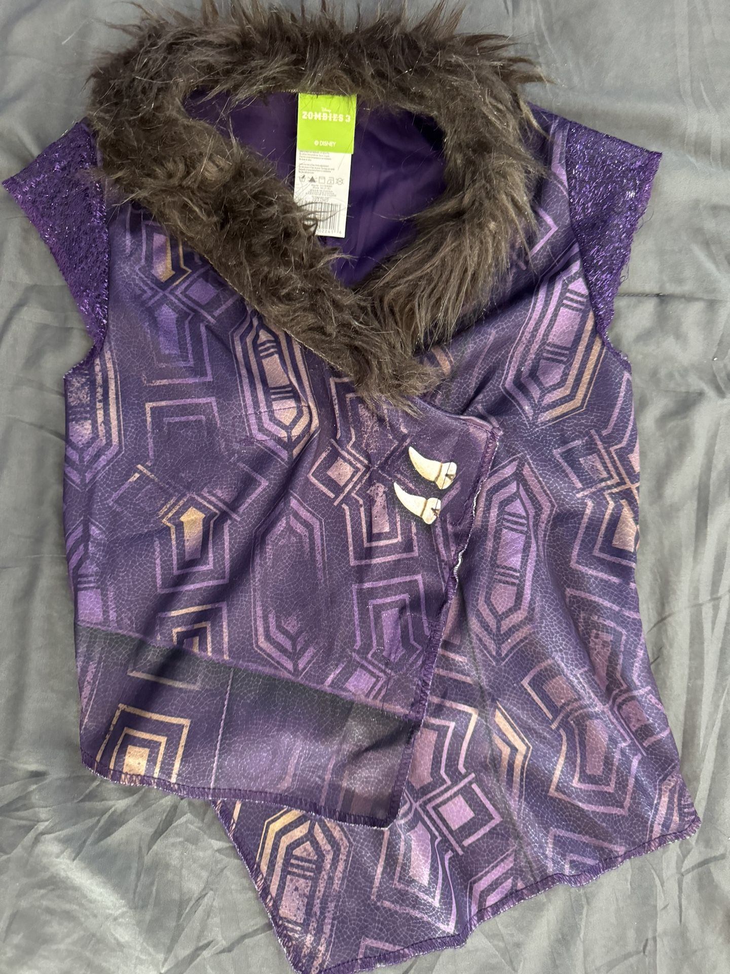 Disney Zombies 3 Willa Werewolf Costume - Size M - 8 - Good condition. Fur collar velcro vest and matching pants