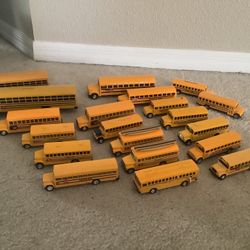 Lot Of Toy Buses 