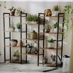 Large White 4 Tier Bookcase With 11 Open Display Shelves. Sturdy Organizer For Books, Decor, Plants Or Any Room In The House